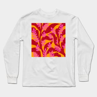 Purple pink and yellow orange leaves Long Sleeve T-Shirt